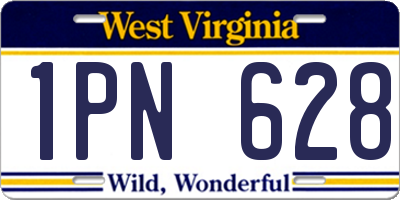 WV license plate 1PN628