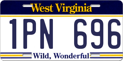 WV license plate 1PN696
