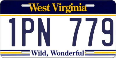 WV license plate 1PN779