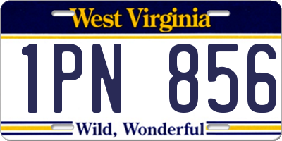 WV license plate 1PN856