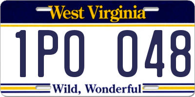 WV license plate 1PO048