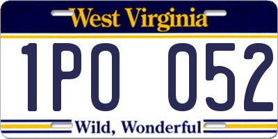 WV license plate 1PO052