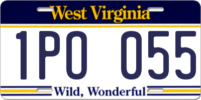 WV license plate 1PO055