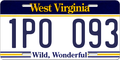 WV license plate 1PO093
