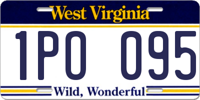 WV license plate 1PO095