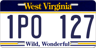WV license plate 1PO127