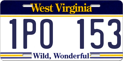 WV license plate 1PO153