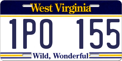 WV license plate 1PO155