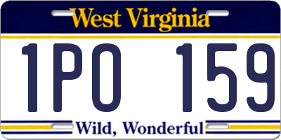 WV license plate 1PO159