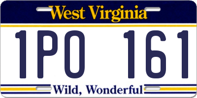 WV license plate 1PO161