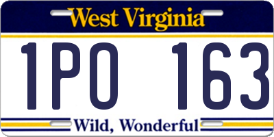WV license plate 1PO163