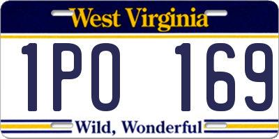 WV license plate 1PO169