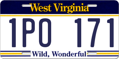 WV license plate 1PO171