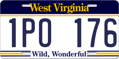 WV license plate 1PO176