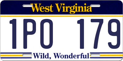 WV license plate 1PO179