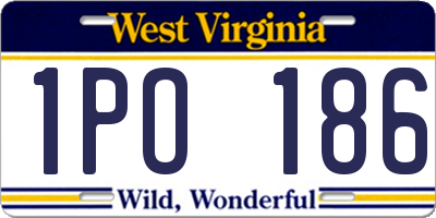 WV license plate 1PO186