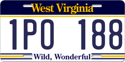 WV license plate 1PO188
