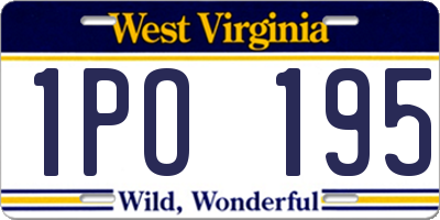 WV license plate 1PO195