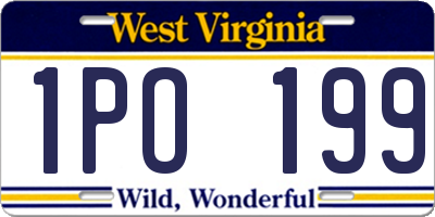 WV license plate 1PO199
