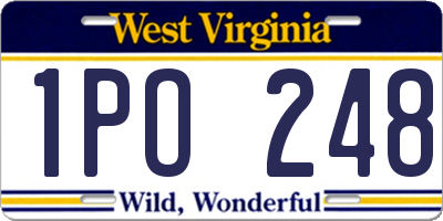 WV license plate 1PO248