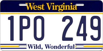 WV license plate 1PO249