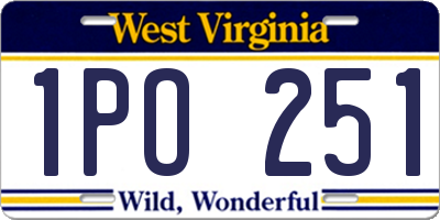 WV license plate 1PO251