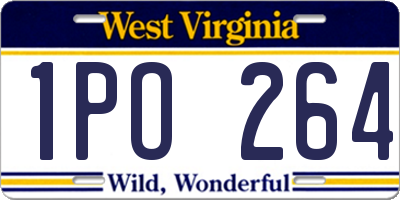 WV license plate 1PO264
