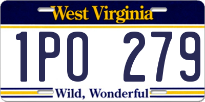 WV license plate 1PO279