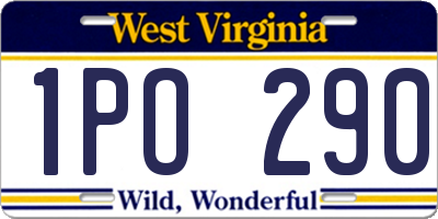 WV license plate 1PO290