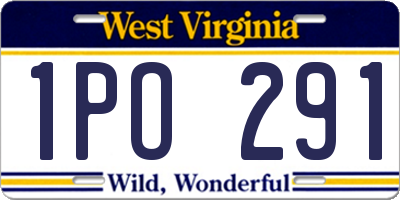 WV license plate 1PO291