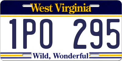 WV license plate 1PO295