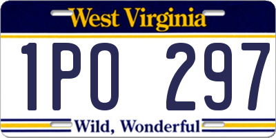WV license plate 1PO297