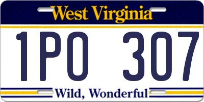 WV license plate 1PO307