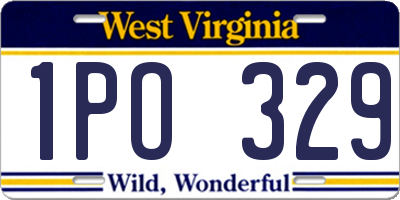 WV license plate 1PO329
