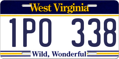 WV license plate 1PO338