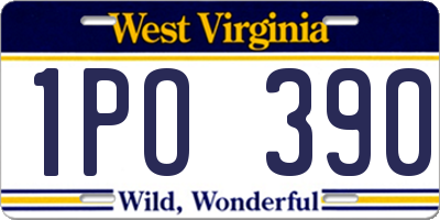 WV license plate 1PO390