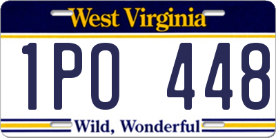 WV license plate 1PO448