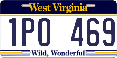 WV license plate 1PO469
