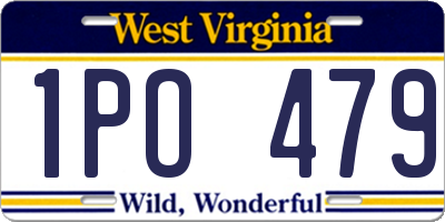 WV license plate 1PO479