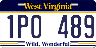 WV license plate 1PO489