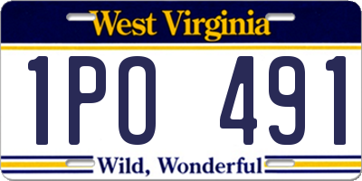 WV license plate 1PO491