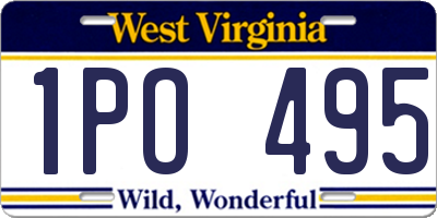 WV license plate 1PO495