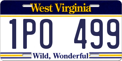 WV license plate 1PO499