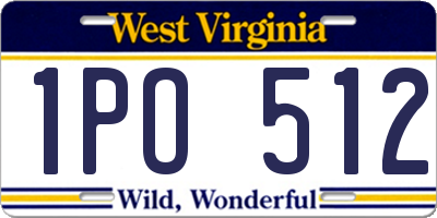 WV license plate 1PO512