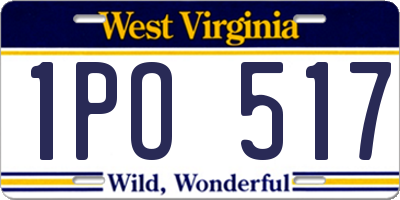 WV license plate 1PO517