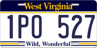 WV license plate 1PO527