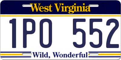 WV license plate 1PO552
