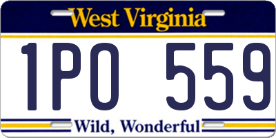 WV license plate 1PO559