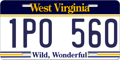 WV license plate 1PO560