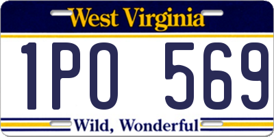 WV license plate 1PO569